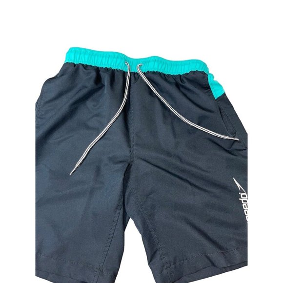 SPEEDO Men's 9" Swim Trunks - Teal/Black Size Small - Picture 3 of 11